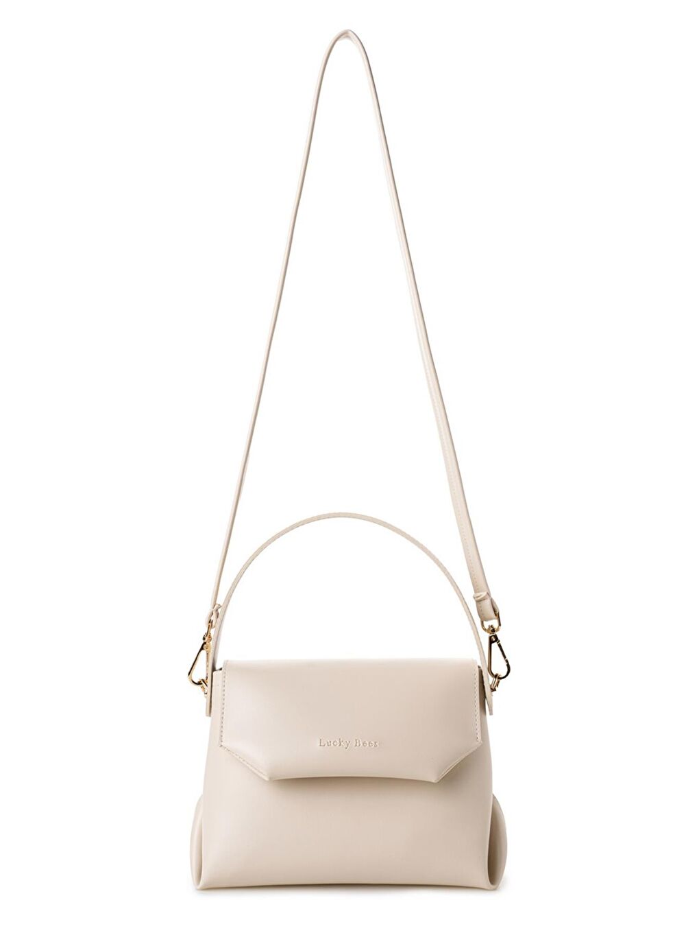 Ekru Kadın Çapraz Askılı El ve Omuz Çantası-1