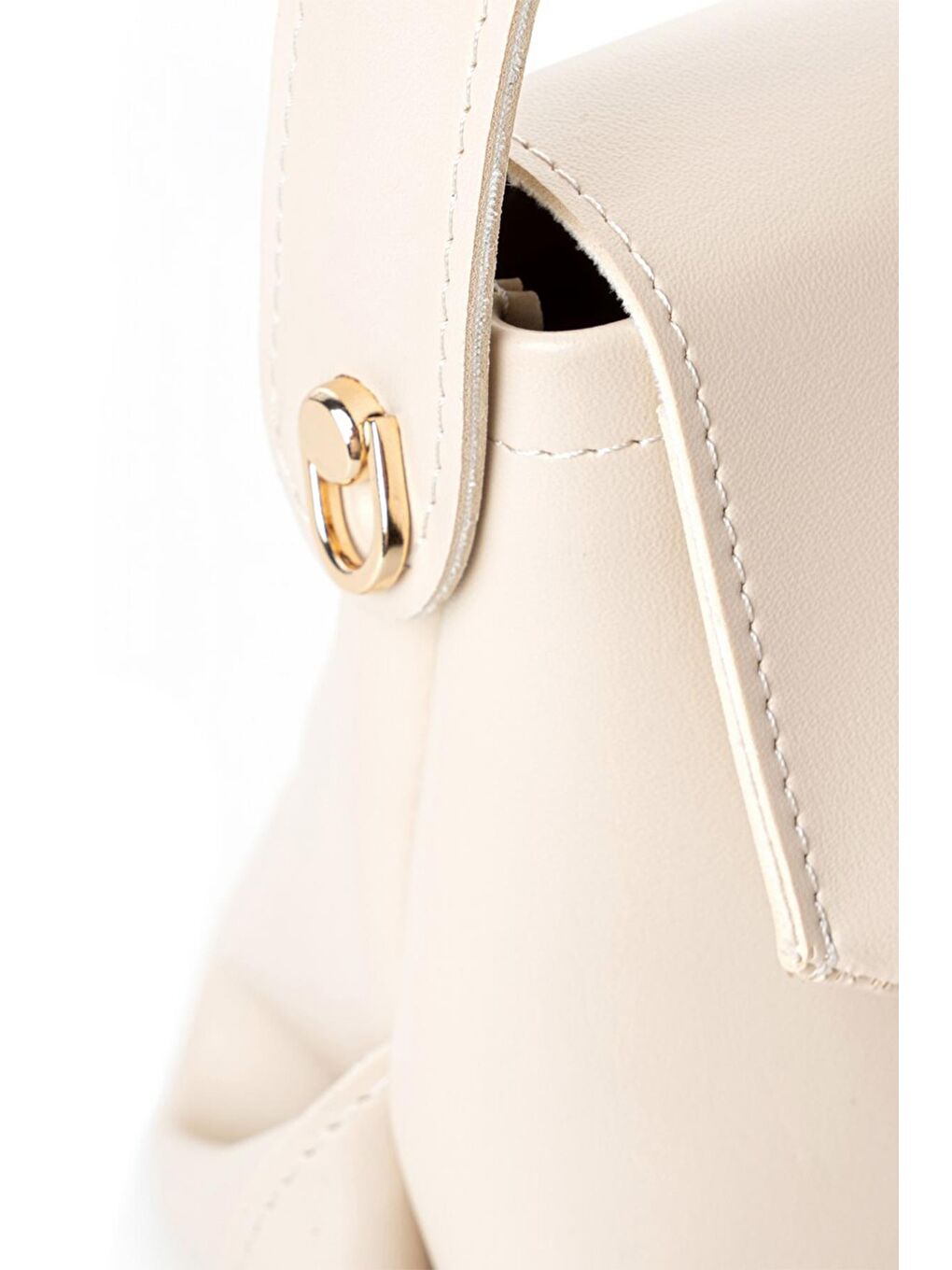 Ekru Kadın Çapraz Askılı El ve Omuz Çantası-4