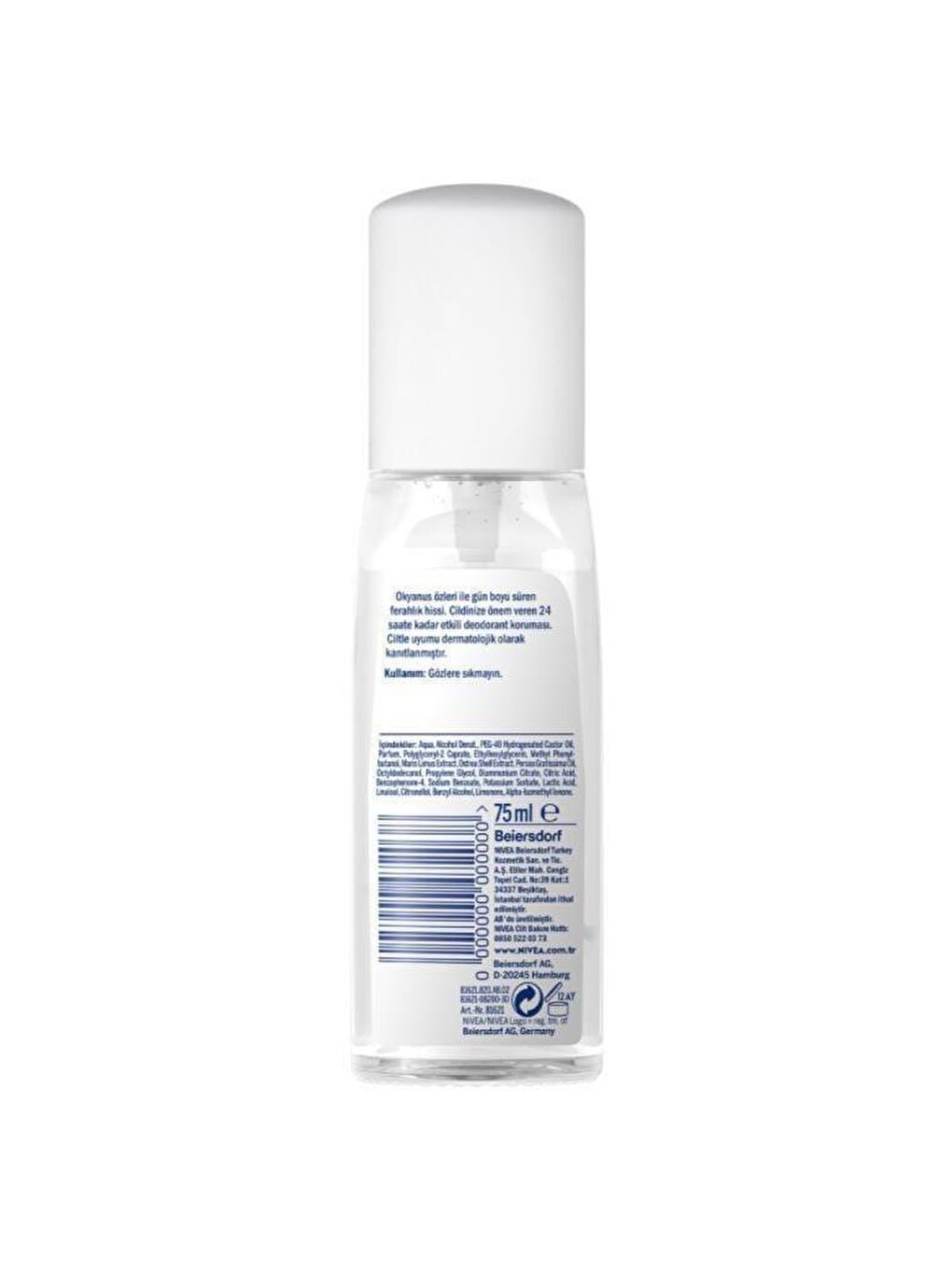 NIVEA Şeffaf Kadın Pump Sprey Deodorant Fresh Natural 48 Saat Deodorant Koruması 75 ml X 2 - 2