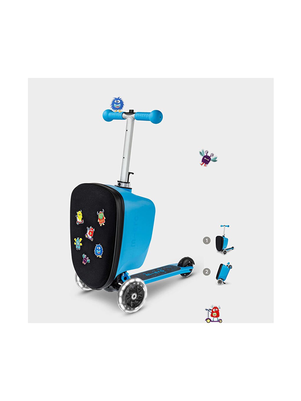 Micro Mavi Scooter Luggage Junior Velcro Blue