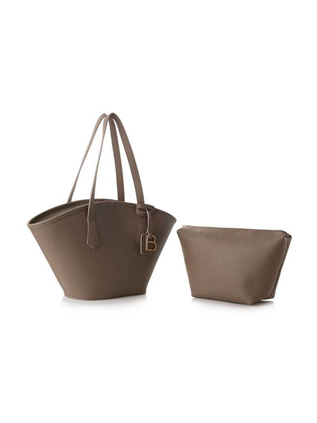 Bej Kadın Çapraz Askılı El ve Omuz Çantası-3