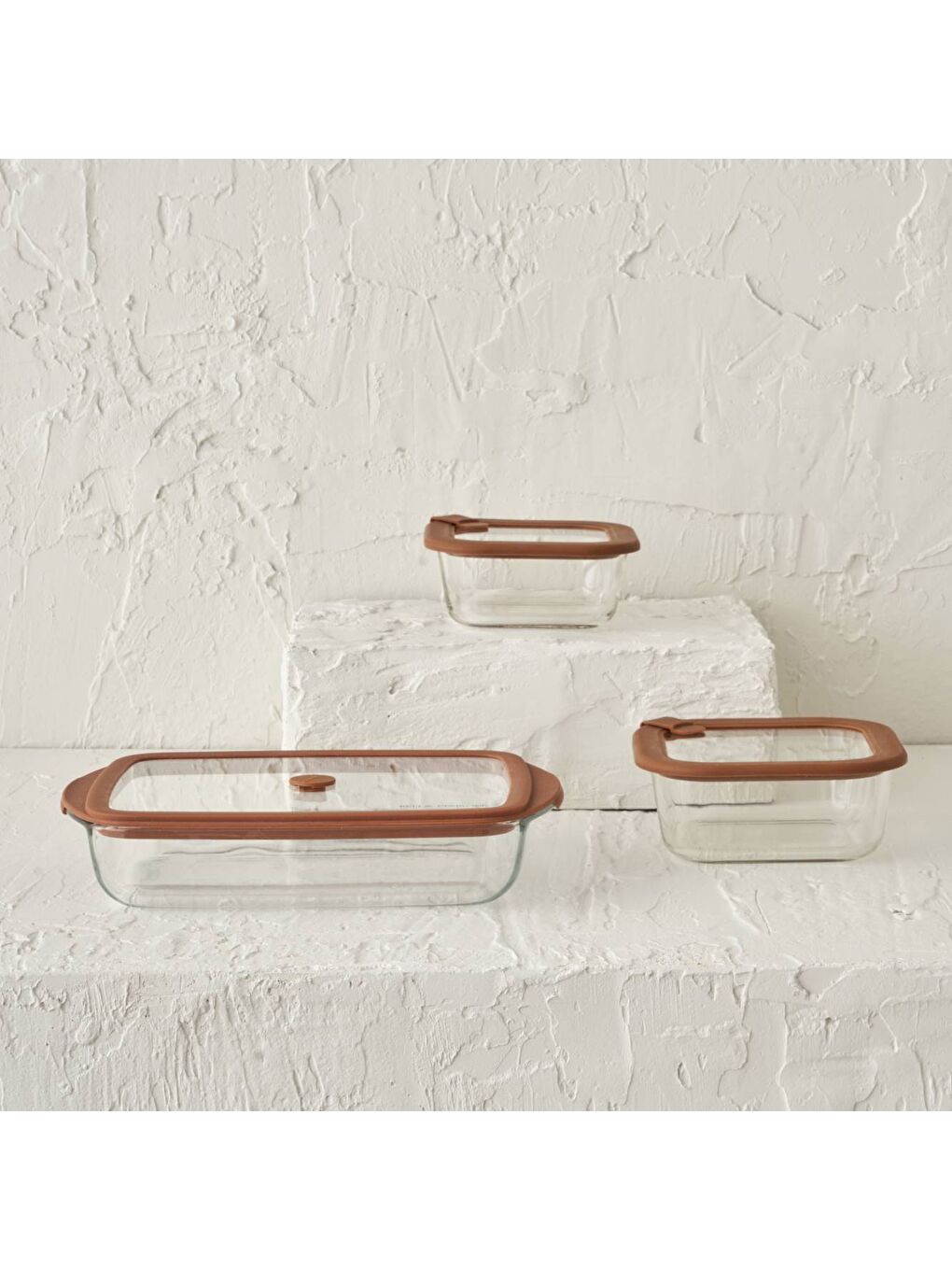 Sandy 3'lü Mutfak Gereçleri Seti Kahverengi