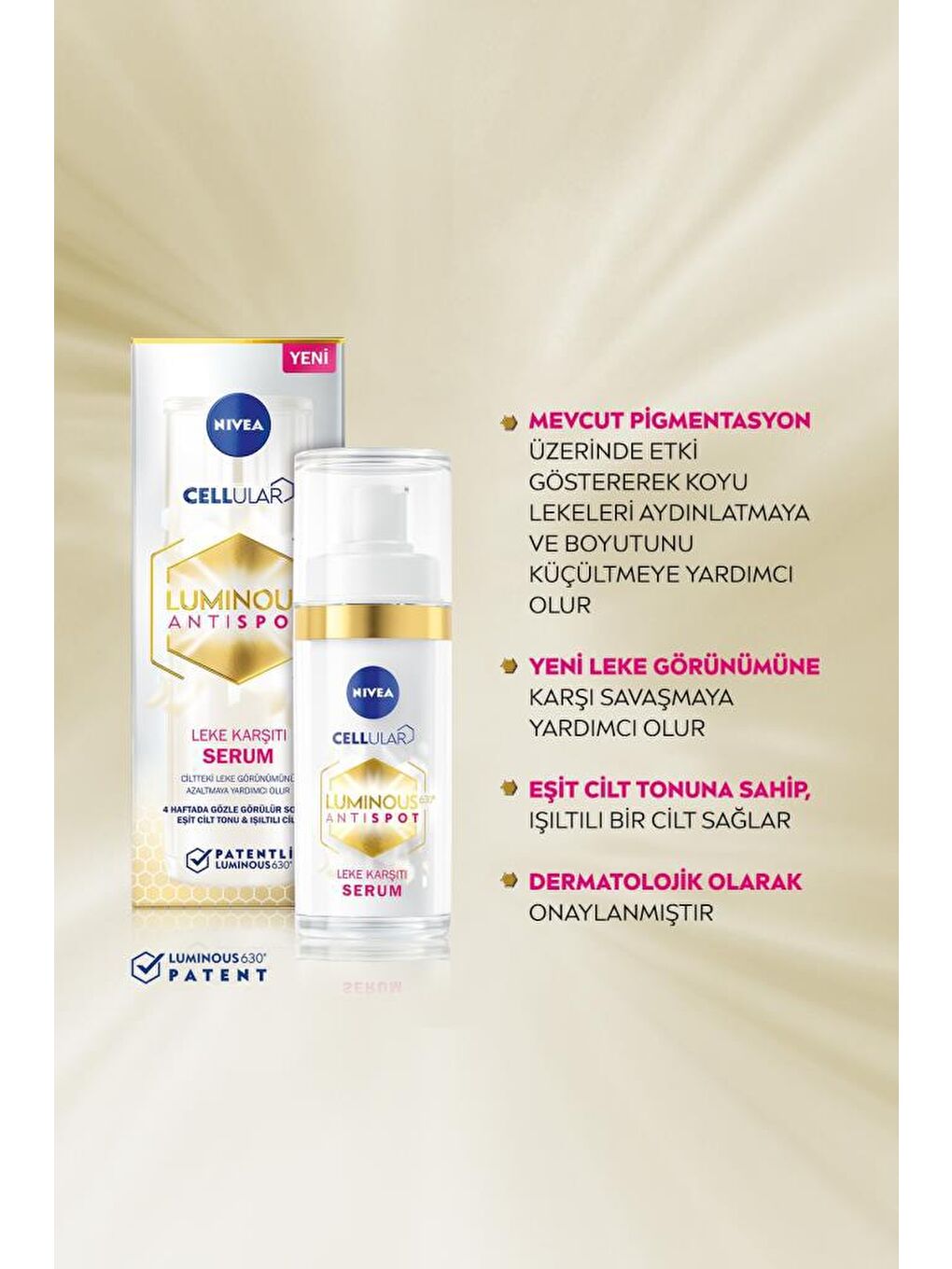 NIVEA Şeffaf Luminous630 Leke Karşıtı Serum 30 ml + Luminous630 Koyu Halka Karşıtı Göz Kremi 15 ml - 2