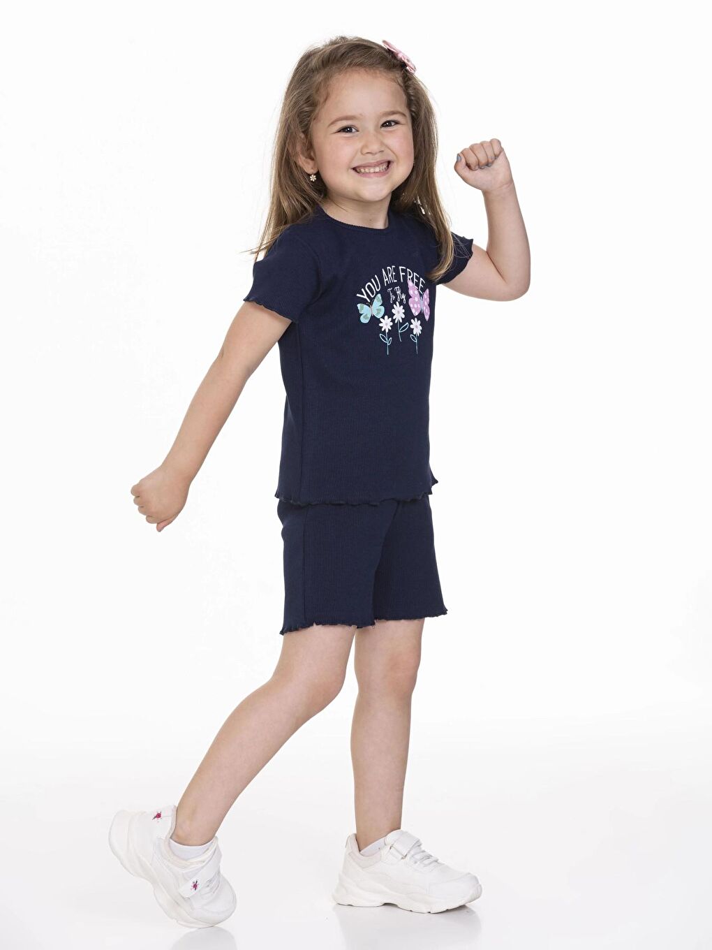 Lacivert You Are Free Baskılı 2'li Takım 63118-1