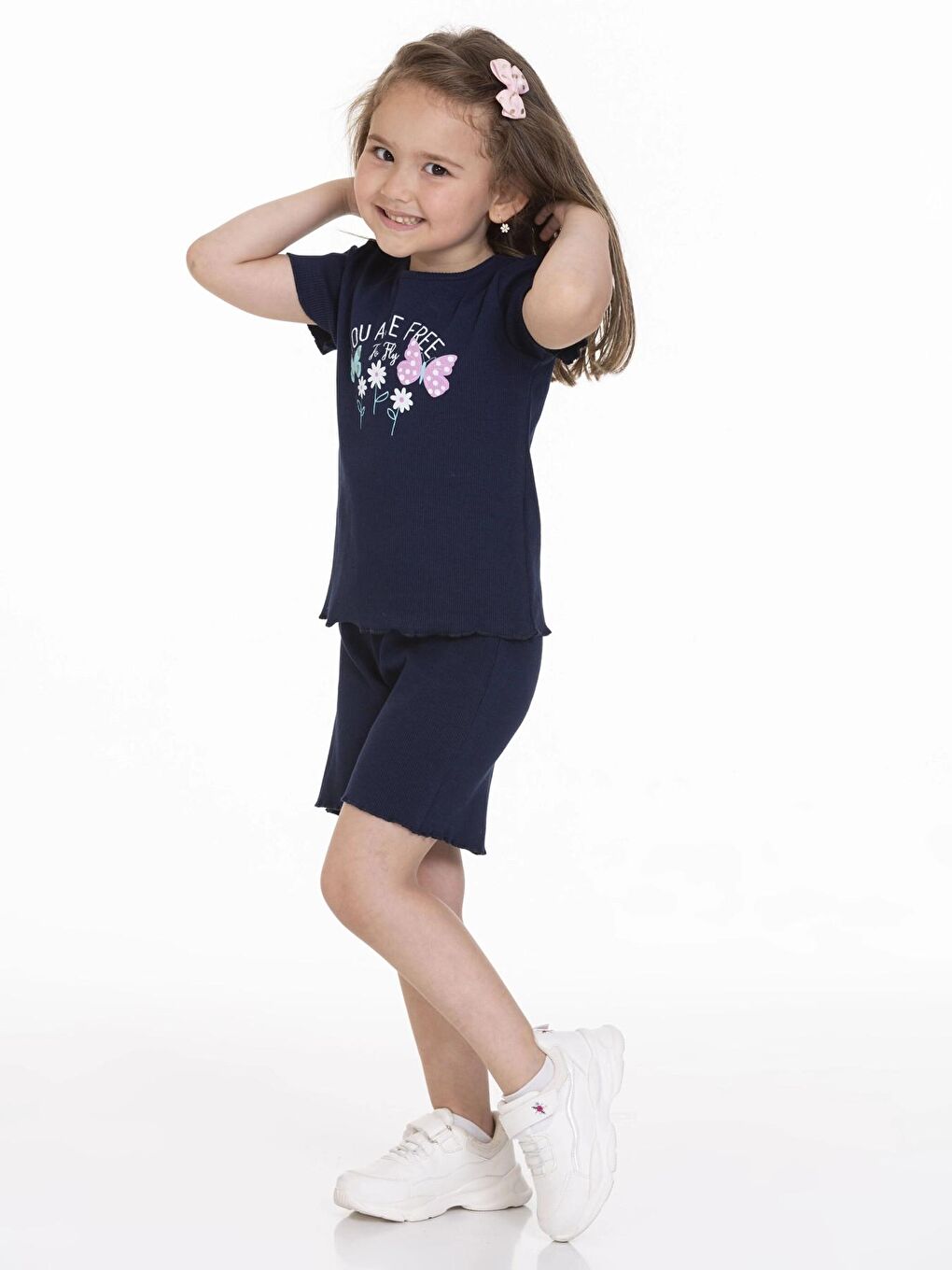 Lacivert You Are Free Baskılı 2'li Takım 63118-2