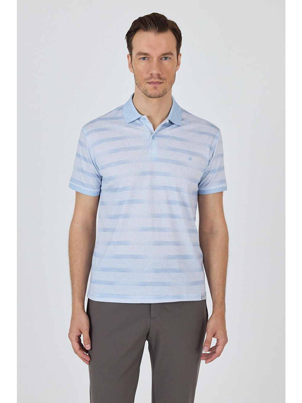 İndigo Kısa Kol Baskılı Pike Polo Yaka Cepsiz Slim Fit Tişört 1011250170