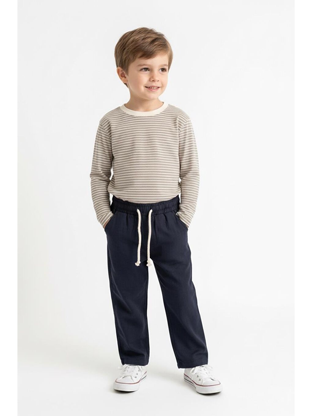 Bej Mevsimlik Uzun Kol 2li Takım-3