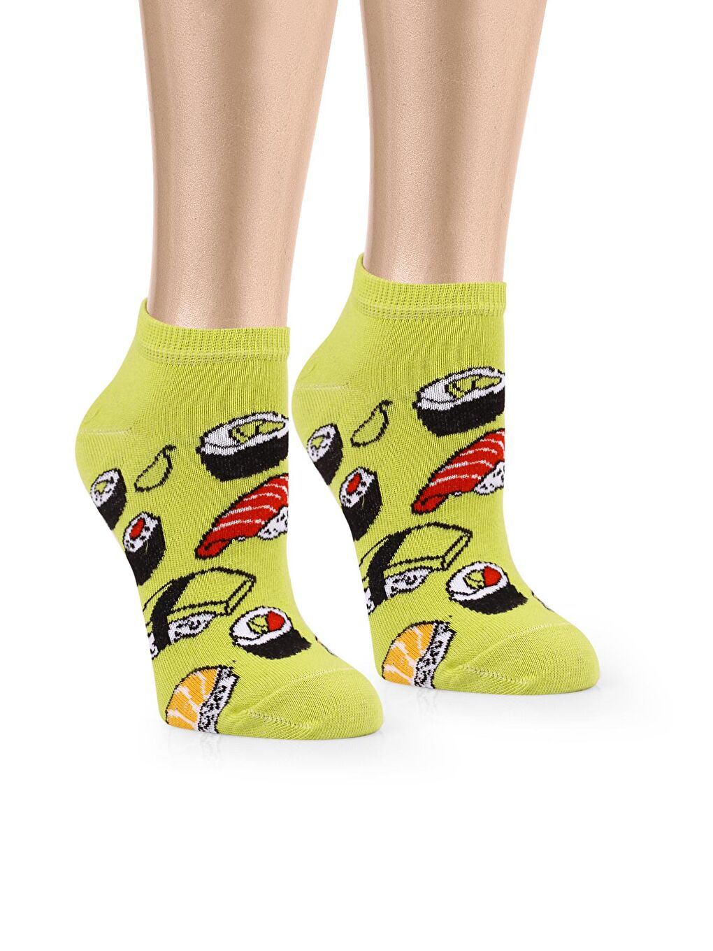 OZZY SOCKS Siyah 5 Çift Eğlenceli Desenler Kadın Patik Çorap OZZYP007 - 4