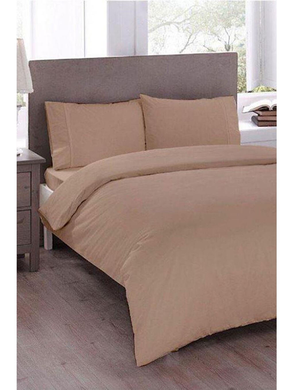 Kahverengi Pure Çift Kişilik Nevresim Seti 200x200 Cappucino