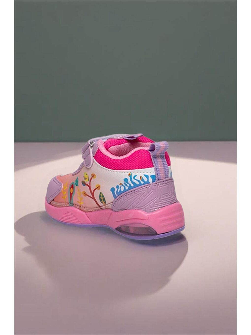 Pembe Zıpy Unisex Çocuk Bebek Işıklı Rahat Kaymaz Taban Spor Ayakkabı-2