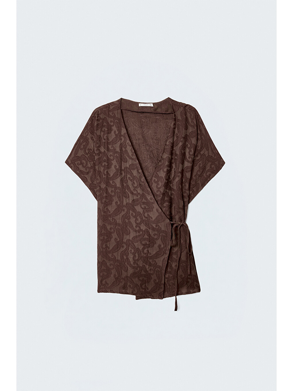 Kahverengi Lily Kimono - Kahve-5
