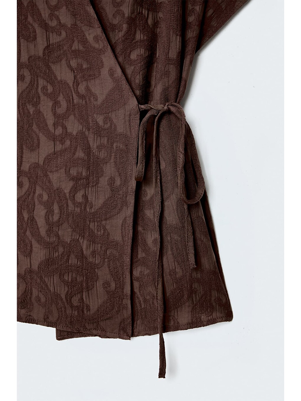 Kahverengi Lily Kimono - Kahve-6