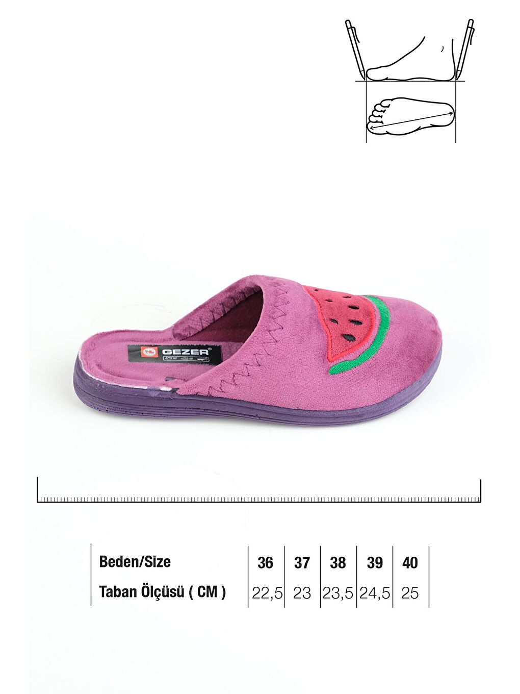Mor Kışlık Kadın Ev Terlik-1