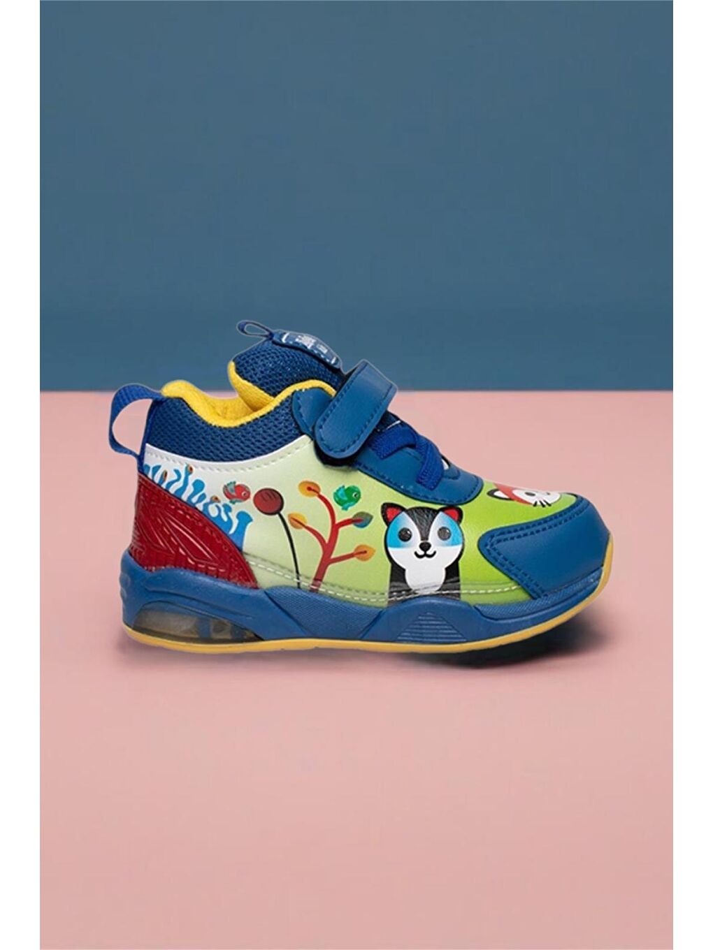 Mavi Zıpy Unisex Çocuk Bebek Işıklı Rahat Kaymaz Taban Spor Ayakkabı