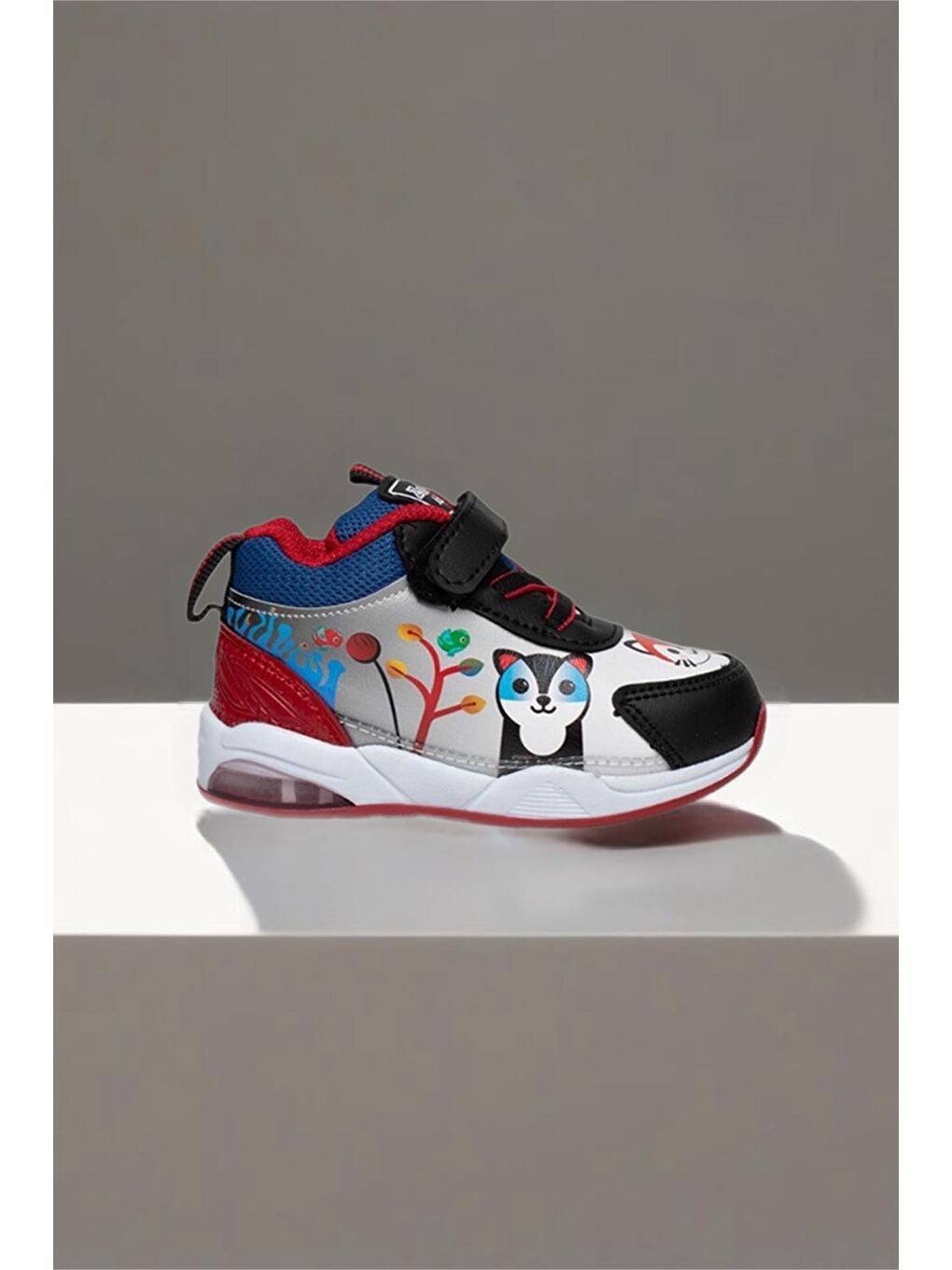 Siyah Zıpy Unisex Çocuk Bebek Işıklı Rahat Kaymaz Taban Spor Ayakkabı