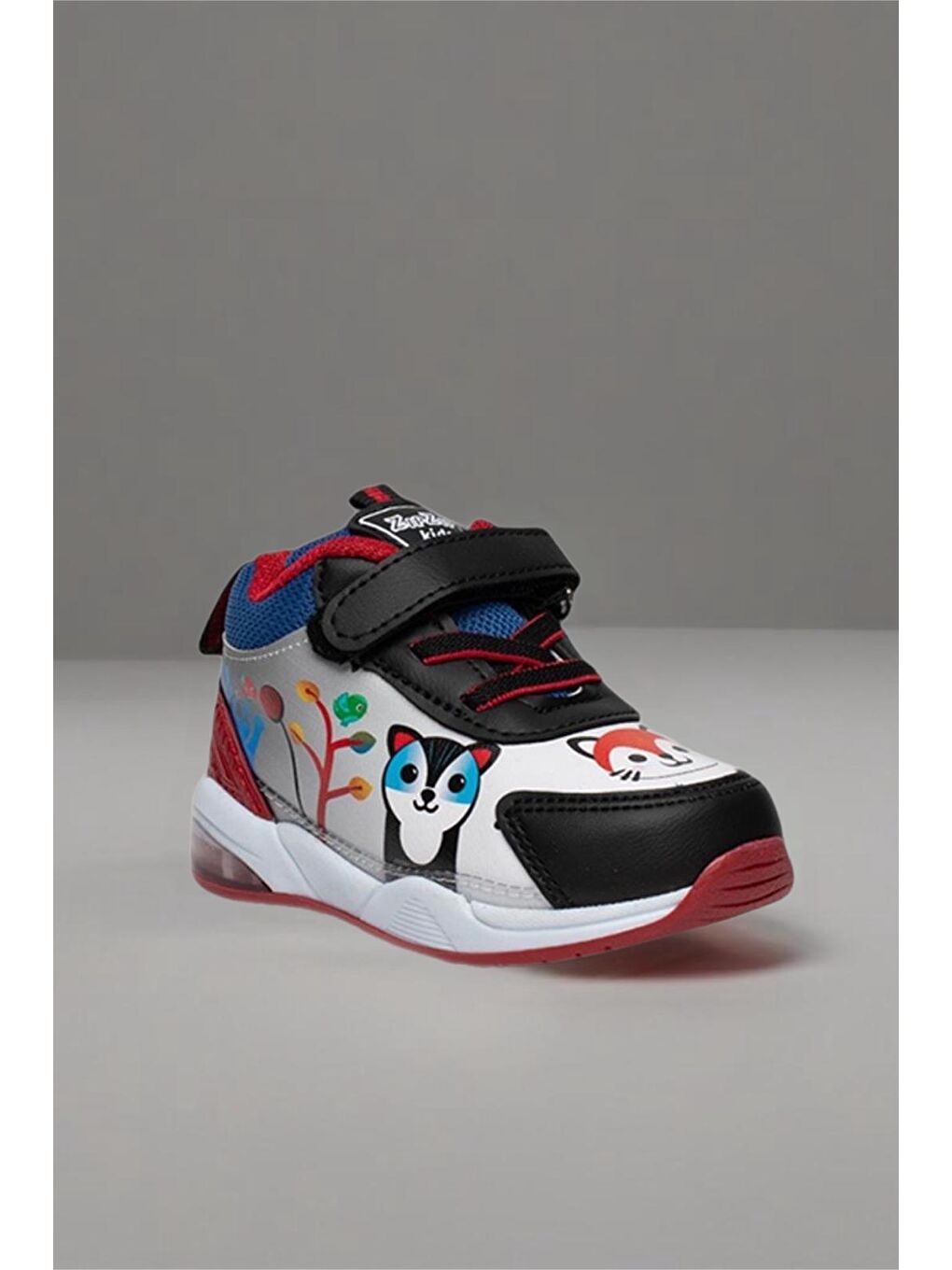 Siyah Zıpy Unisex Çocuk Bebek Işıklı Rahat Kaymaz Taban Spor Ayakkabı-1