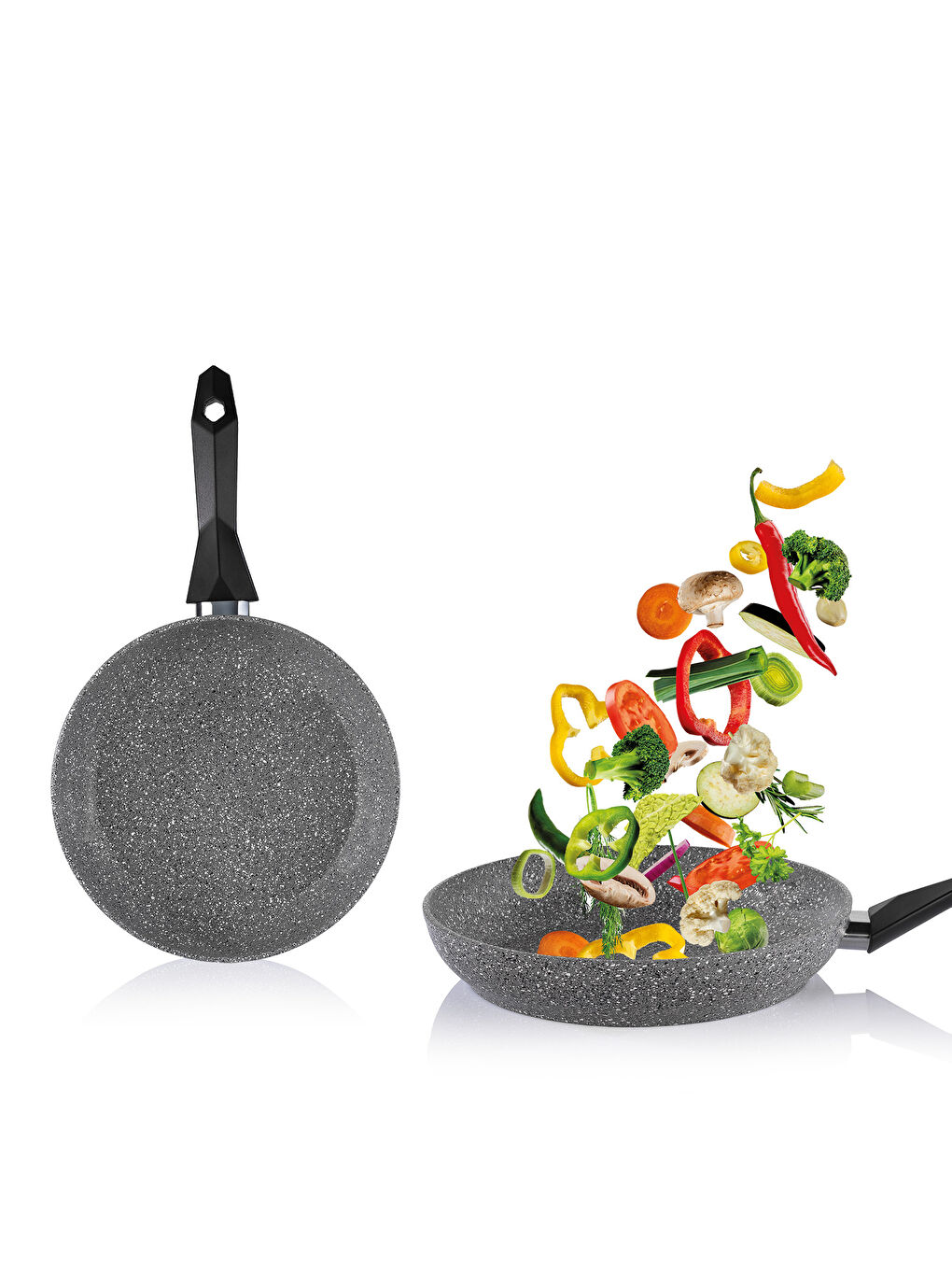 Cory Yanmaz Yapışmaz Tava 30 Cm-Gri-1