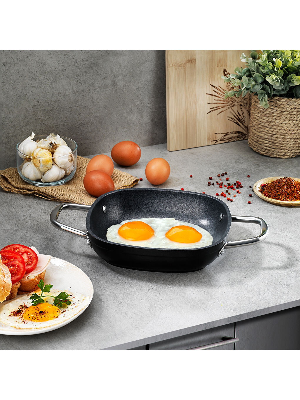 Gastronomie Master Granit Sahan 20Cm-Siyah