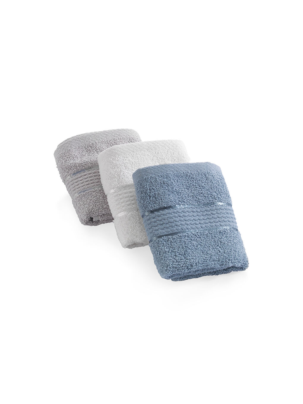 Mavi Lena 3 lü Havlu Seti 30x50-Asorti01-1