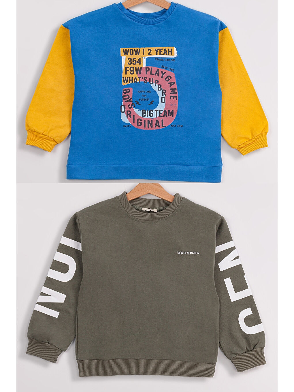 Mavi Erkek Çocuk 2'li Paket Basic Sweatshirt