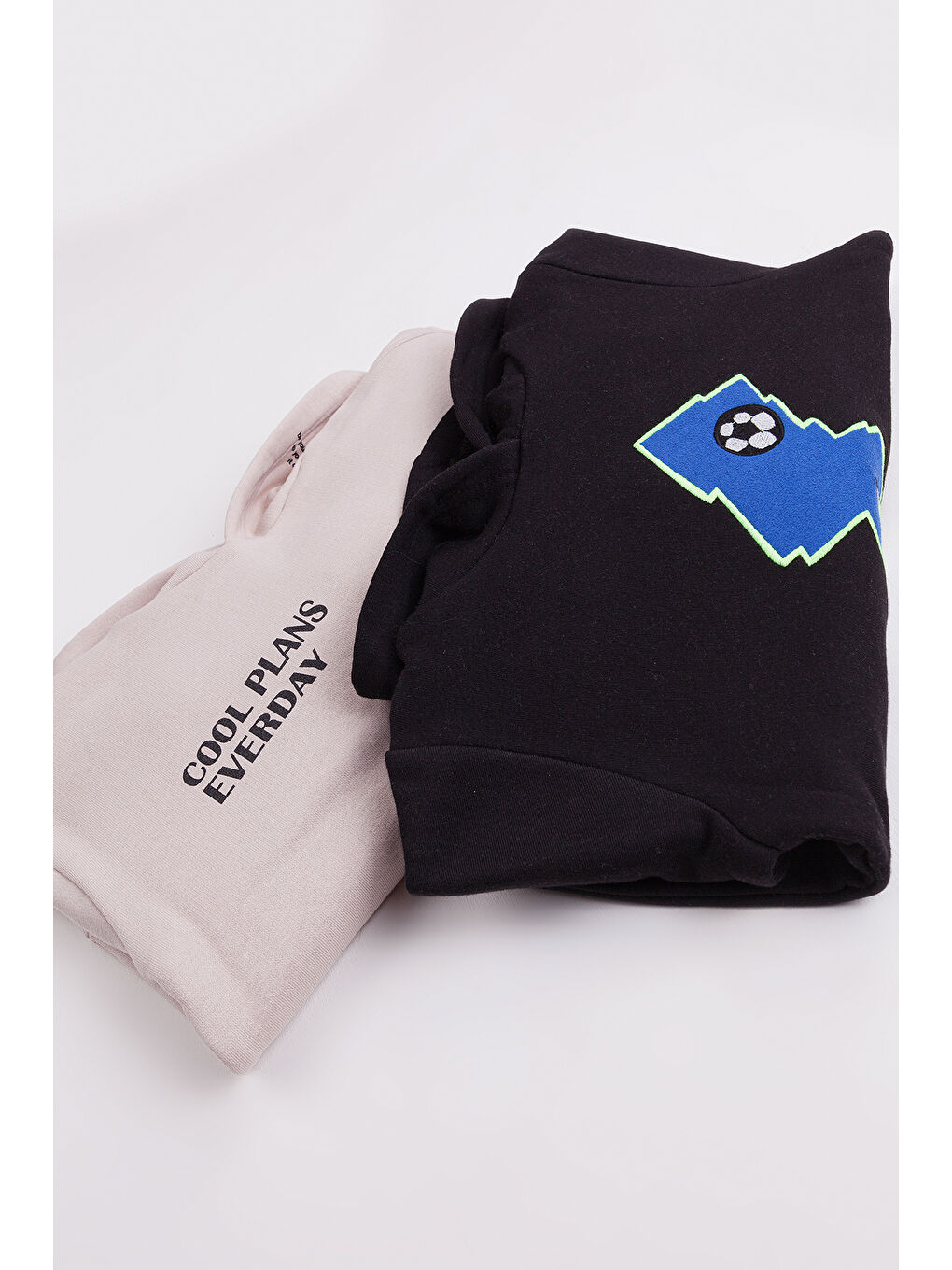 Ekru Erkek Çocuk 2'li Paket Basic Sweatshirt-1