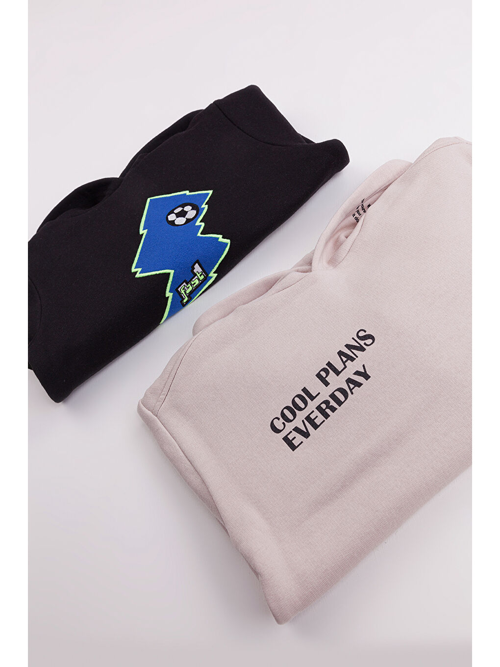 Ekru Erkek Çocuk 2'li Paket Basic Sweatshirt-2