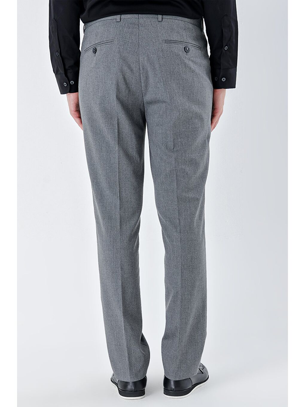Gri Füme Esnek Yandan Cepli Comfort Fit Classic Erkek Pantolon 1003235152-4