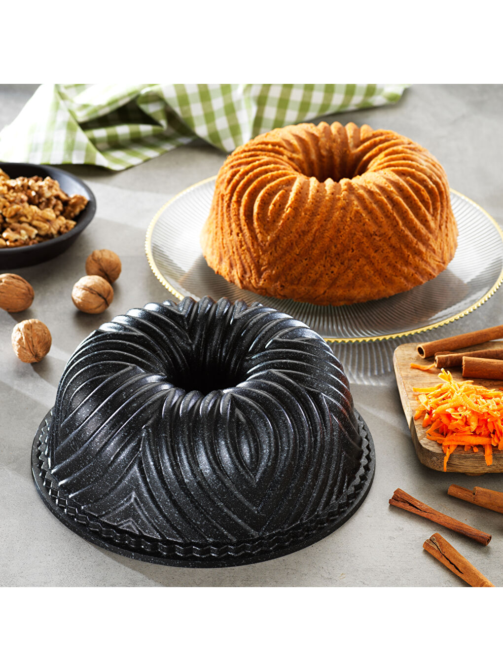 Cakehaus Döküm Kek Kalıbı 1 Parça-Siyah-1