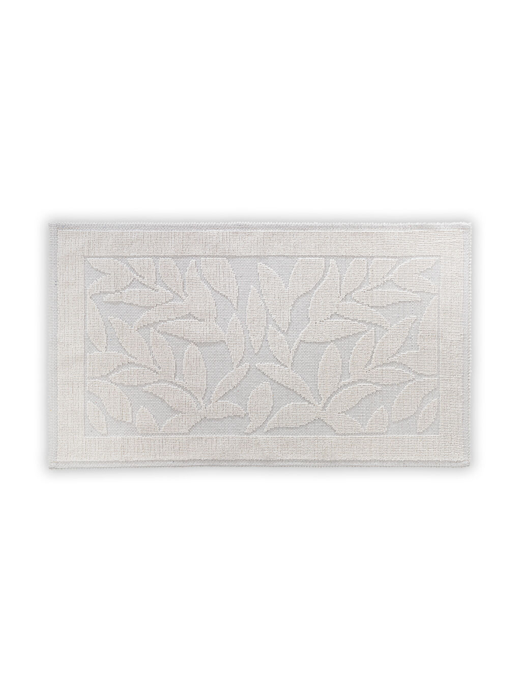 Home Leaf 2 Li Banyo Paspası-Ekru-1