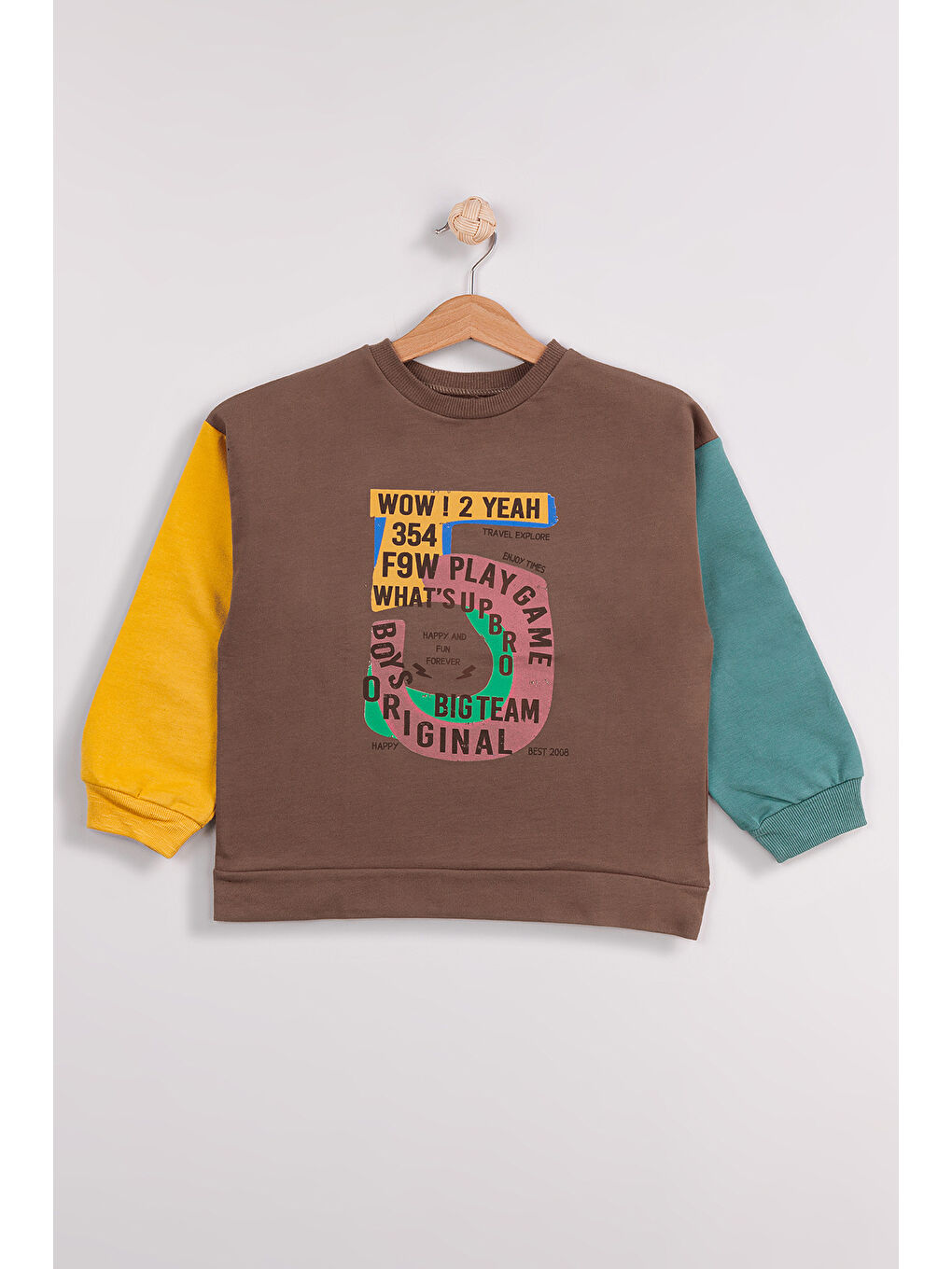 Lacivert Erkek Çocuk 2'li Paket Basic Sweatshirt-2