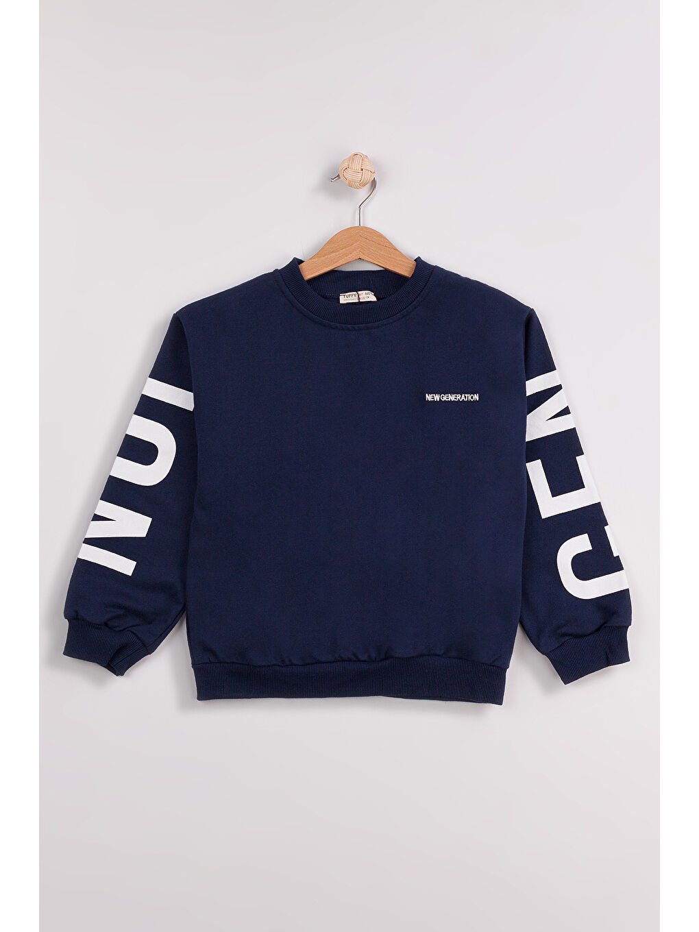 Lacivert Erkek Çocuk 2'li Paket Basic Sweatshirt-5