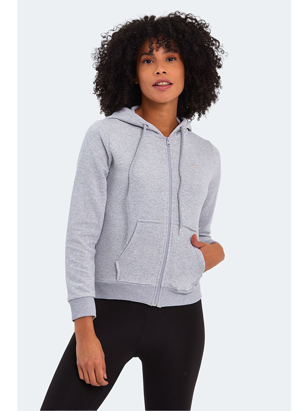 SLAZENGER PEMA I Kadın Sweatshirt Gri - 4