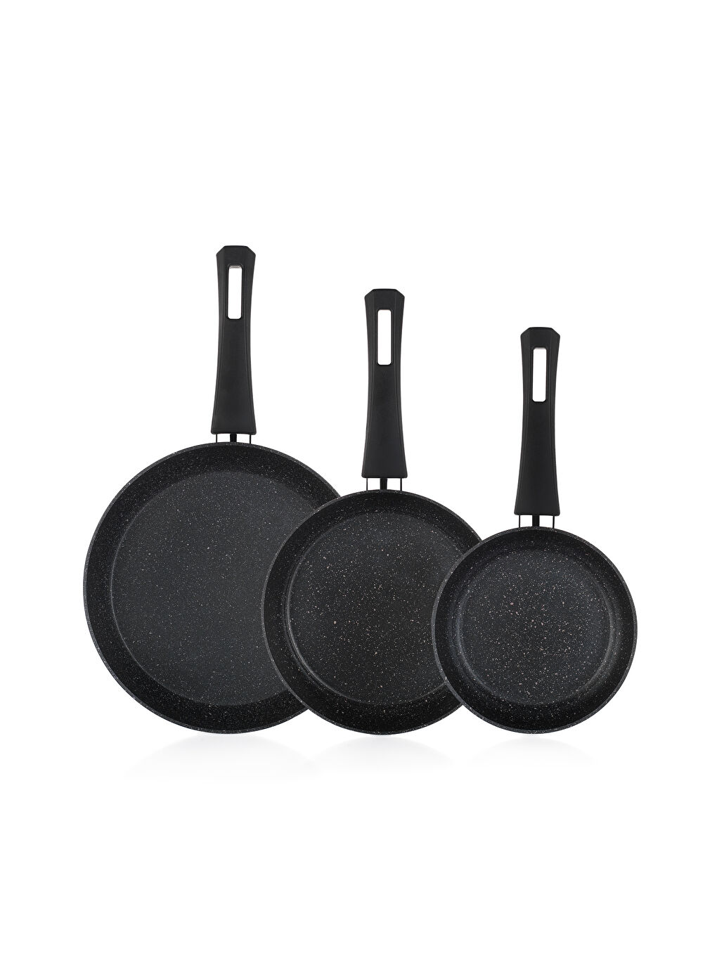 Black Stone 3 lü Tava Seti 18 Cm+22 Cm+26 Cm-Siyah-3