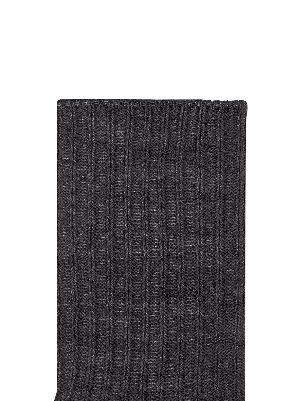 Ozzy Socks Kışlık Kadın Yünlü Antrasit Renk Uyku Çorabı Soft Touch - 2