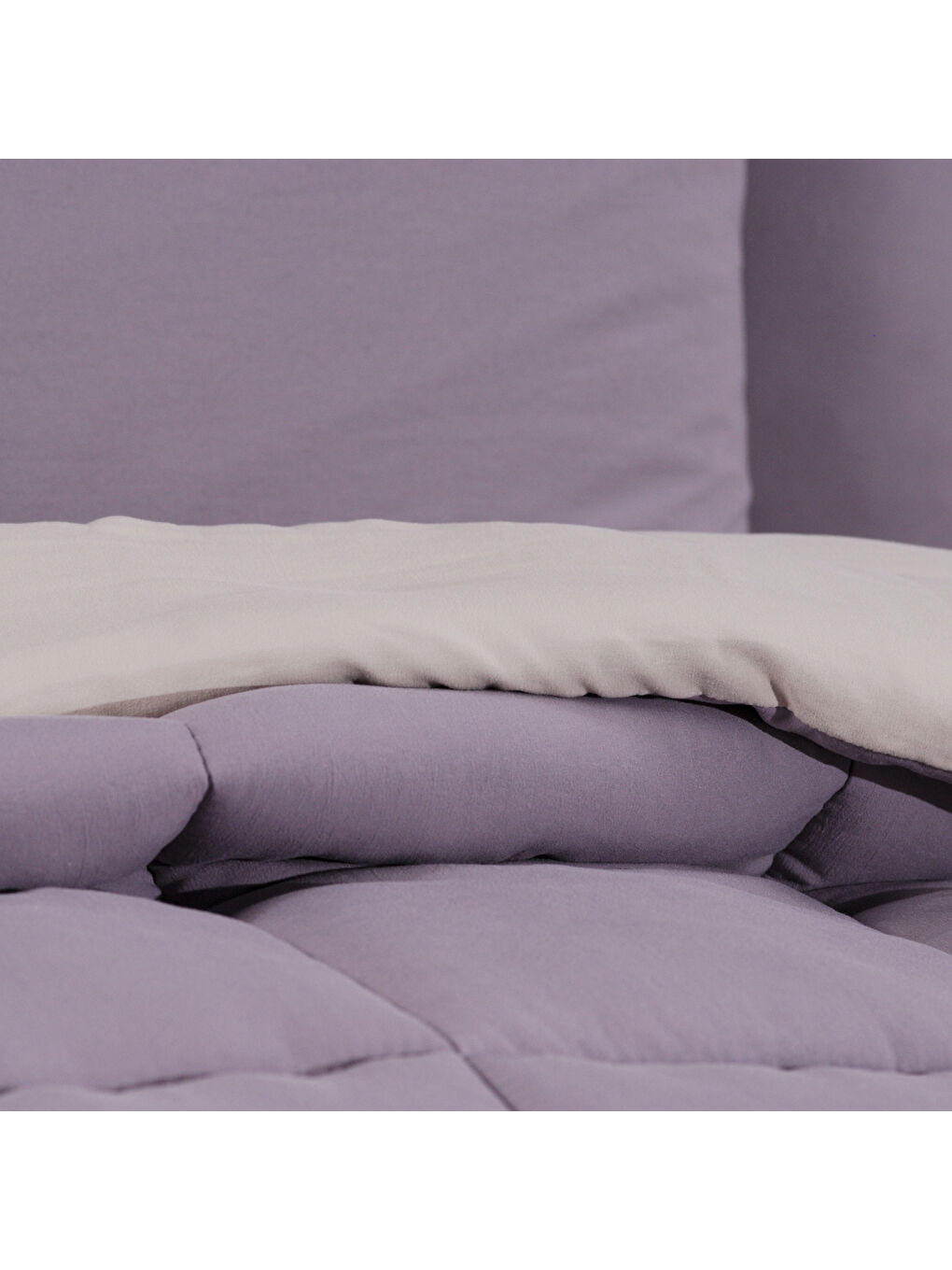 Home Softy Comfort Yorgan Seti 4 Parça-Bej/Mor-1