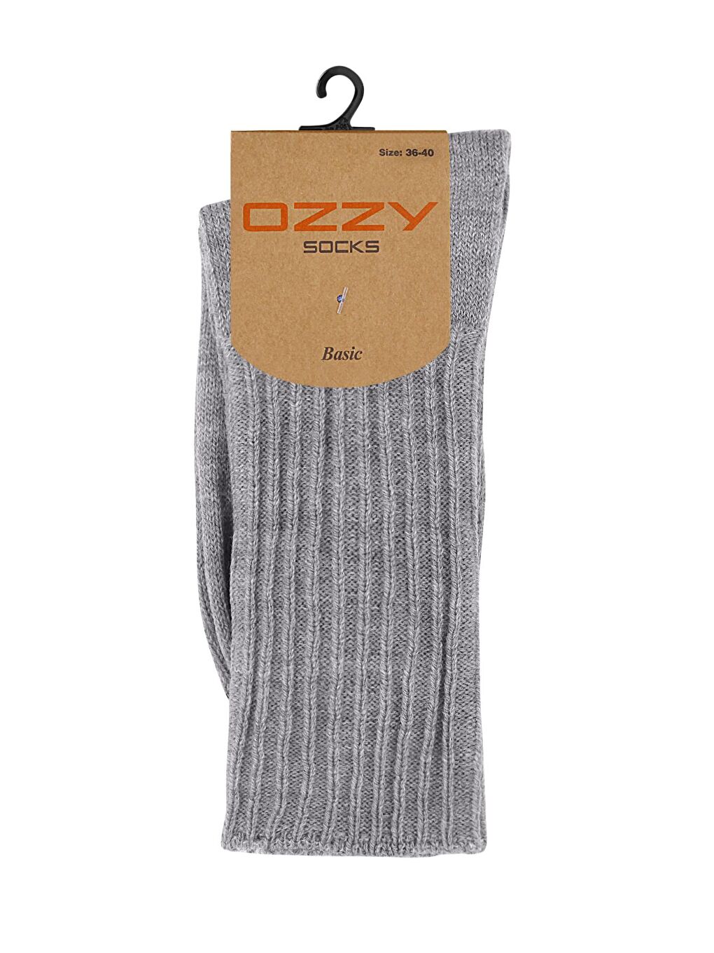 Kışlık Kadın Yünlü Gri Renk Uyku Çorabı Soft Touch