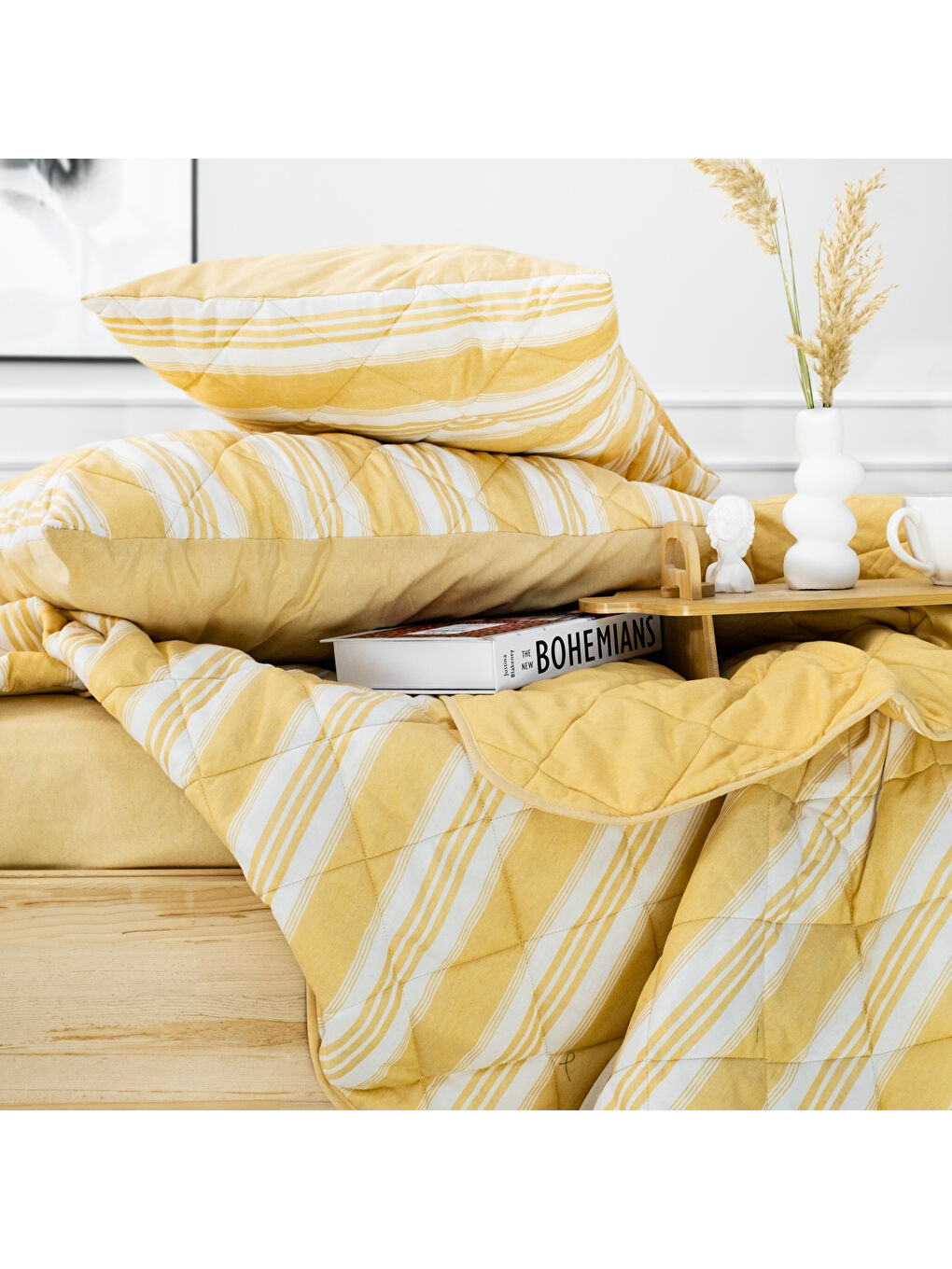 Sarı Home İnfinity Çift Kişilik Complete Set 4 Parça-Hardal-3