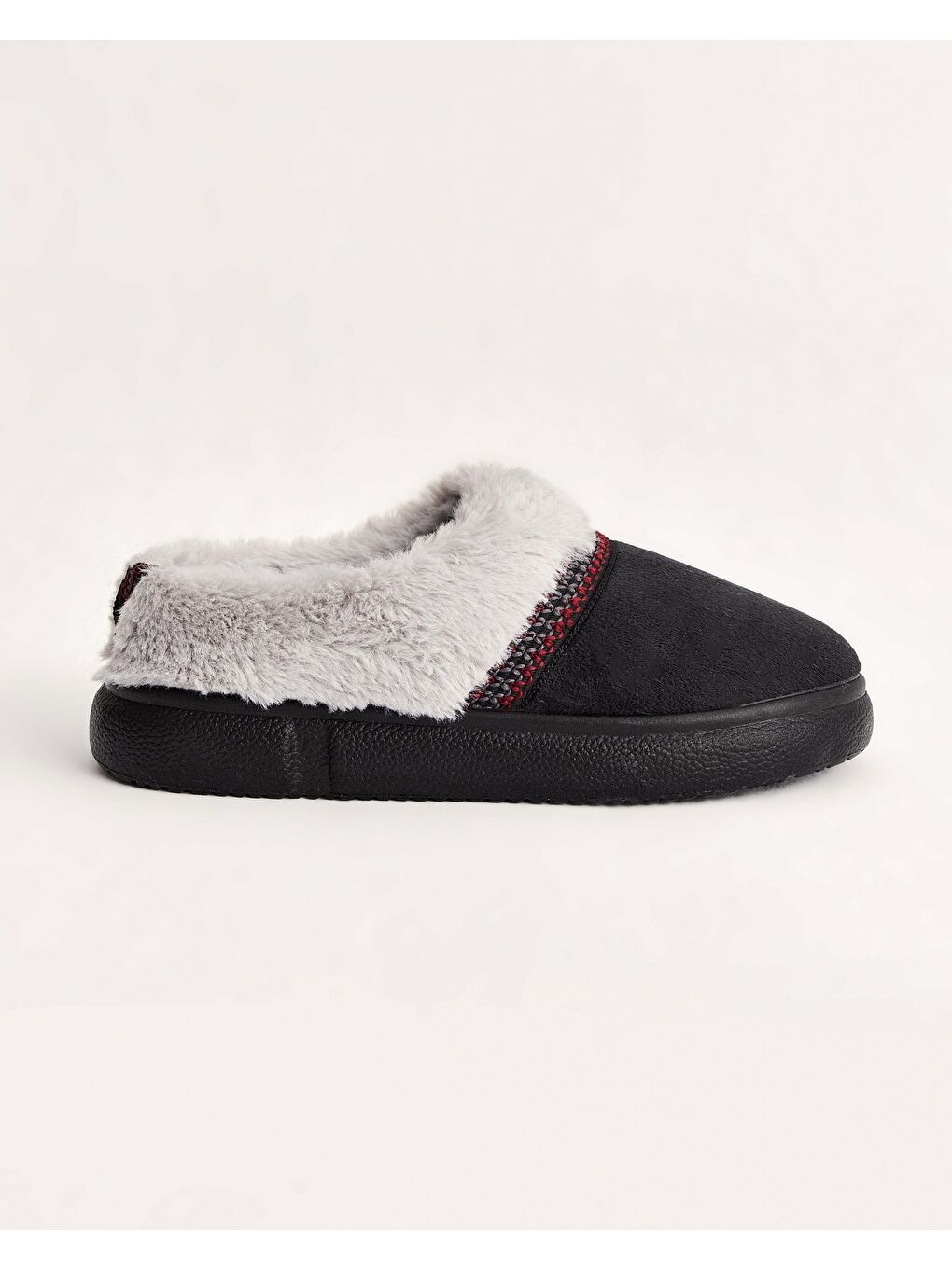 Siyah Kadın Etnik Desenli Ev İçi Ayakkabı - Emma-2