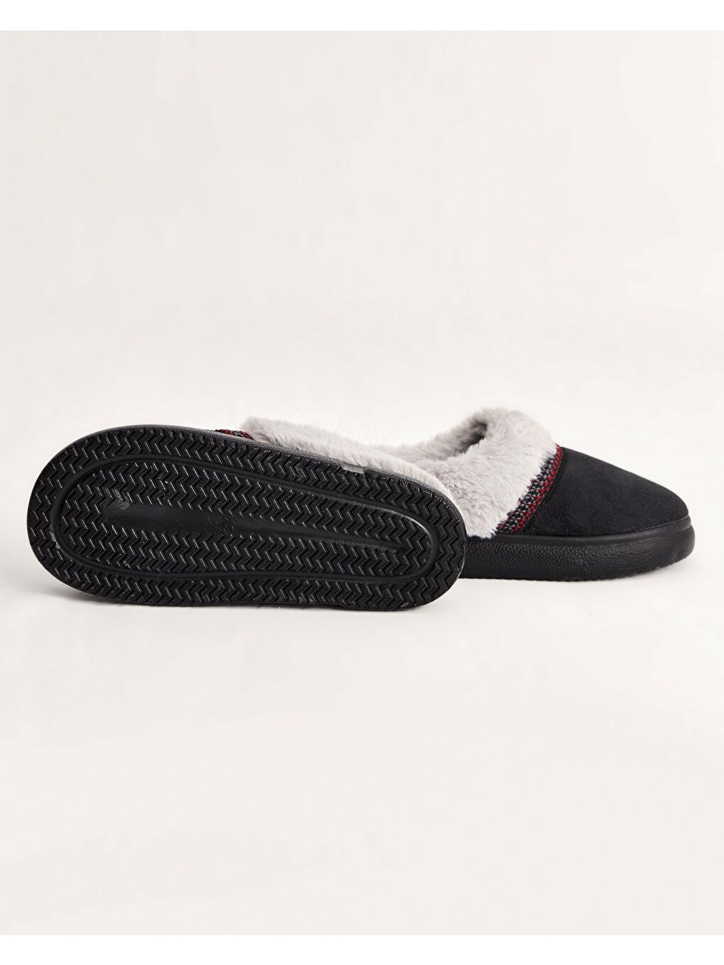 Siyah Kadın Etnik Desenli Ev İçi Ayakkabı - Emma-4