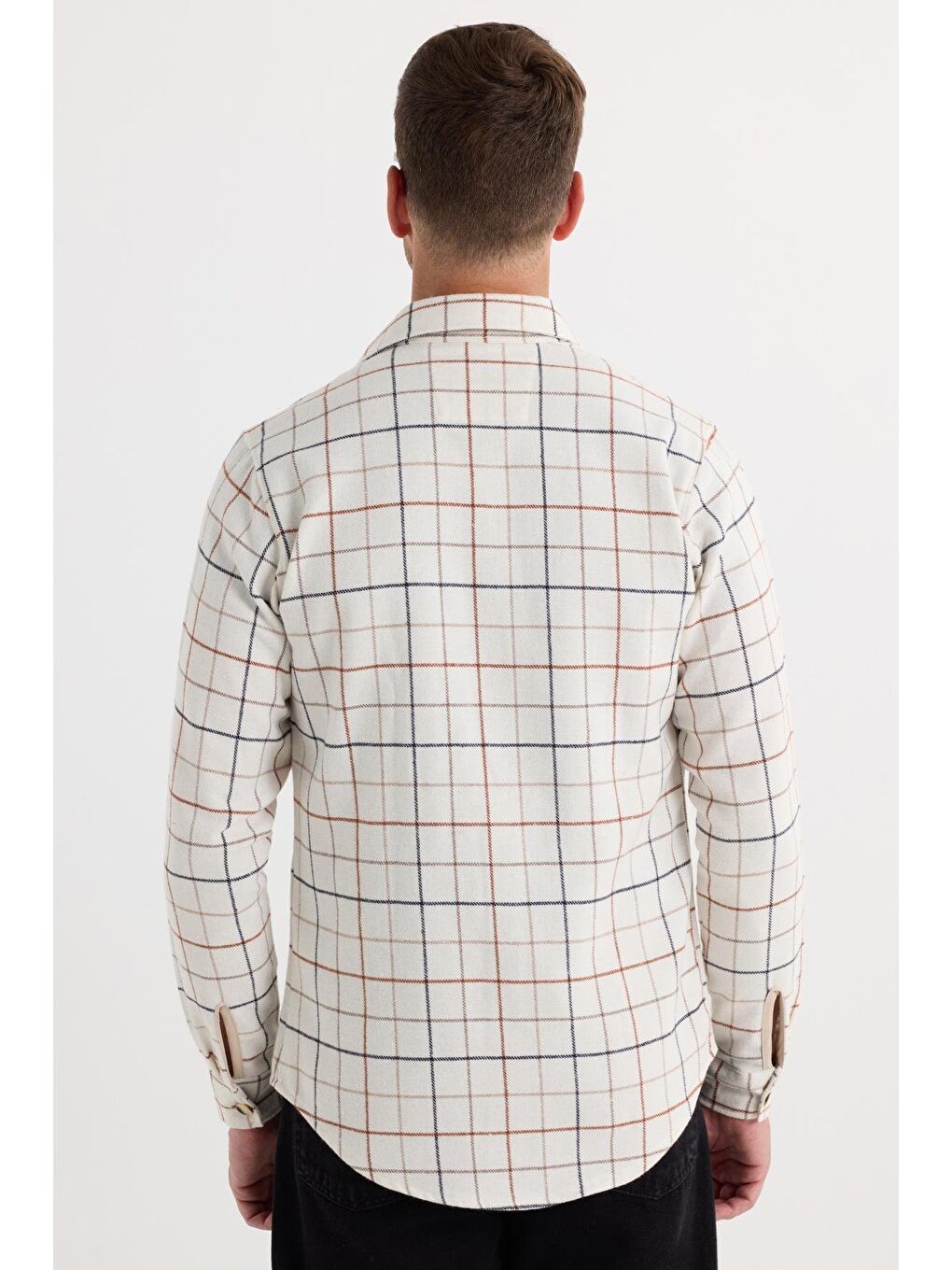 Karışık Erkek Slim Fit Dar Kesim Spor Yaka Çift Cep Kapaklı Kareli Gömlek-6