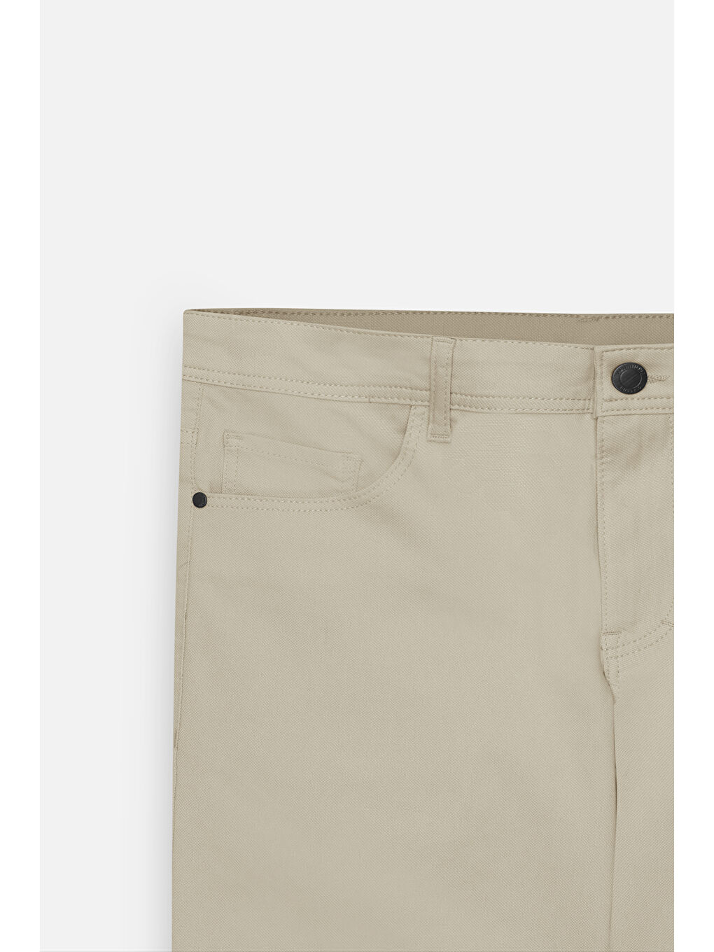 Erkek Bej Slim Fit Dar Kesim Yan Cepli Gofre Desenli Şort-8