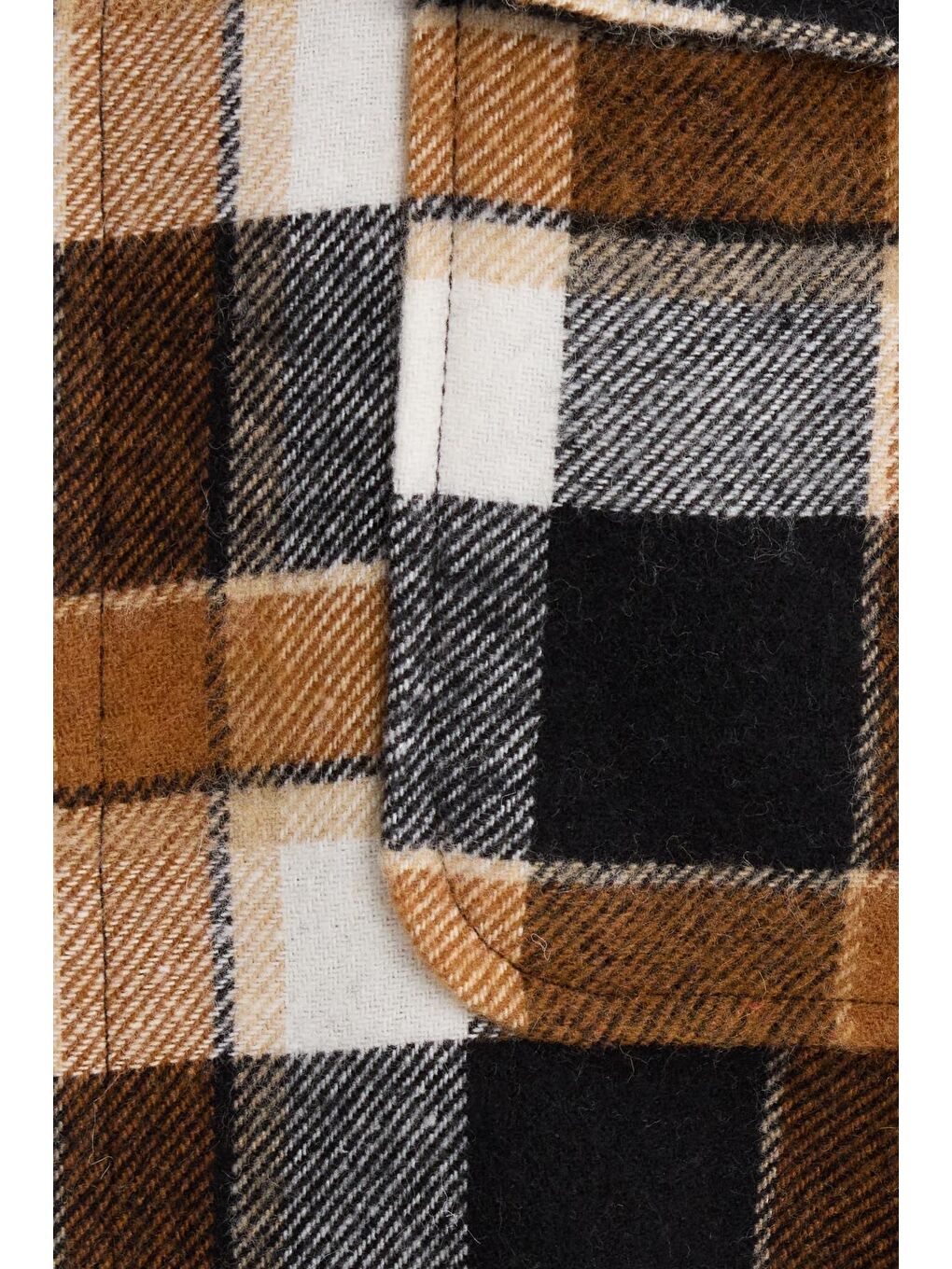 Karışık Relax Fit Rahat Kesim Çift Cep Kapaklı Kışlık Oduncu Kareli Erkek Gömlek-5