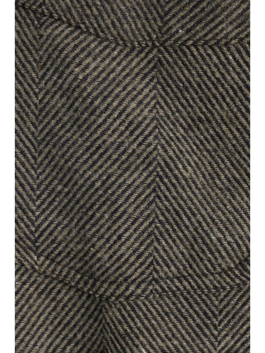 Erkek Relax Fit Rahat Kesim Oduncu Tek Cepli Kapaklı Armürlü Haki Apaş Yaka Kışlık Gömlek-5