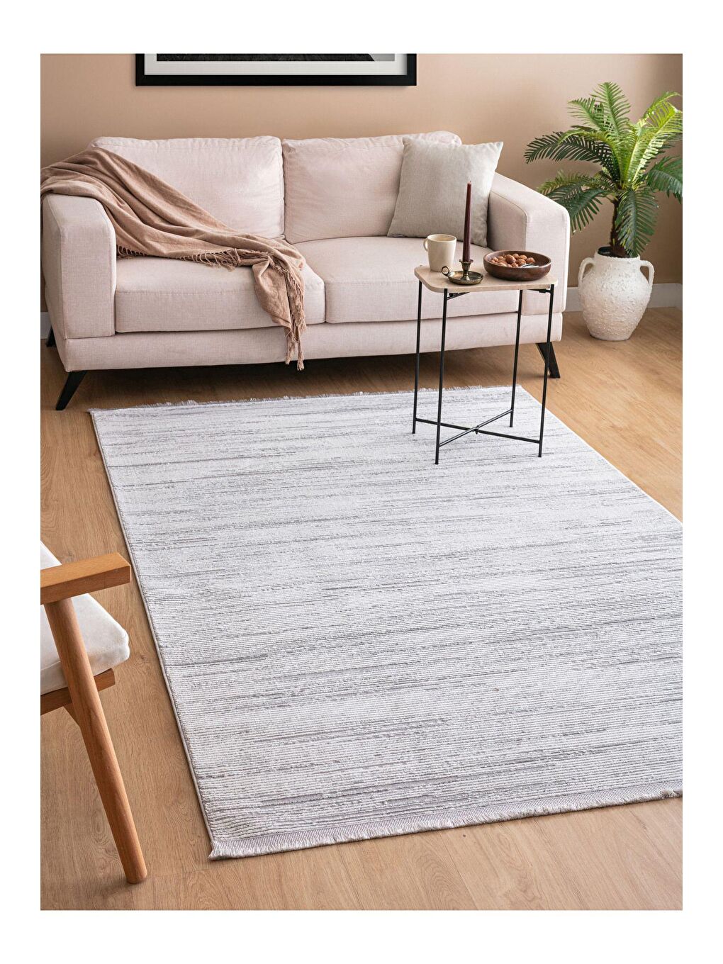 Vals Gri Dokuma Makine Halısı  80x150