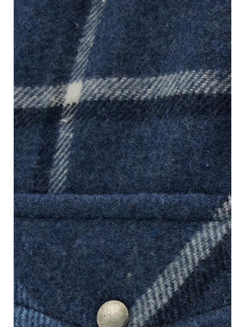 Karışık Erkek Relax Fit Rahat Kesim Oduncu Çift Cep Düğmeli Kareli Kışlık Gömlek-5