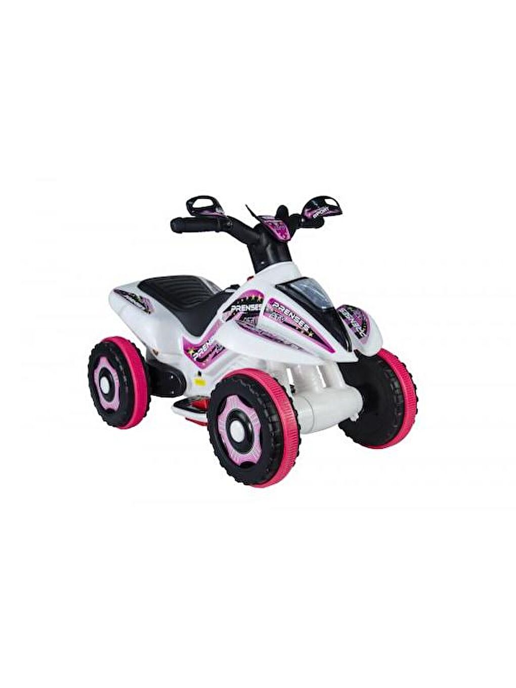 UJ Toys Pembe-Beyaz 6V Akülü ATV - Pembe&Beyaz