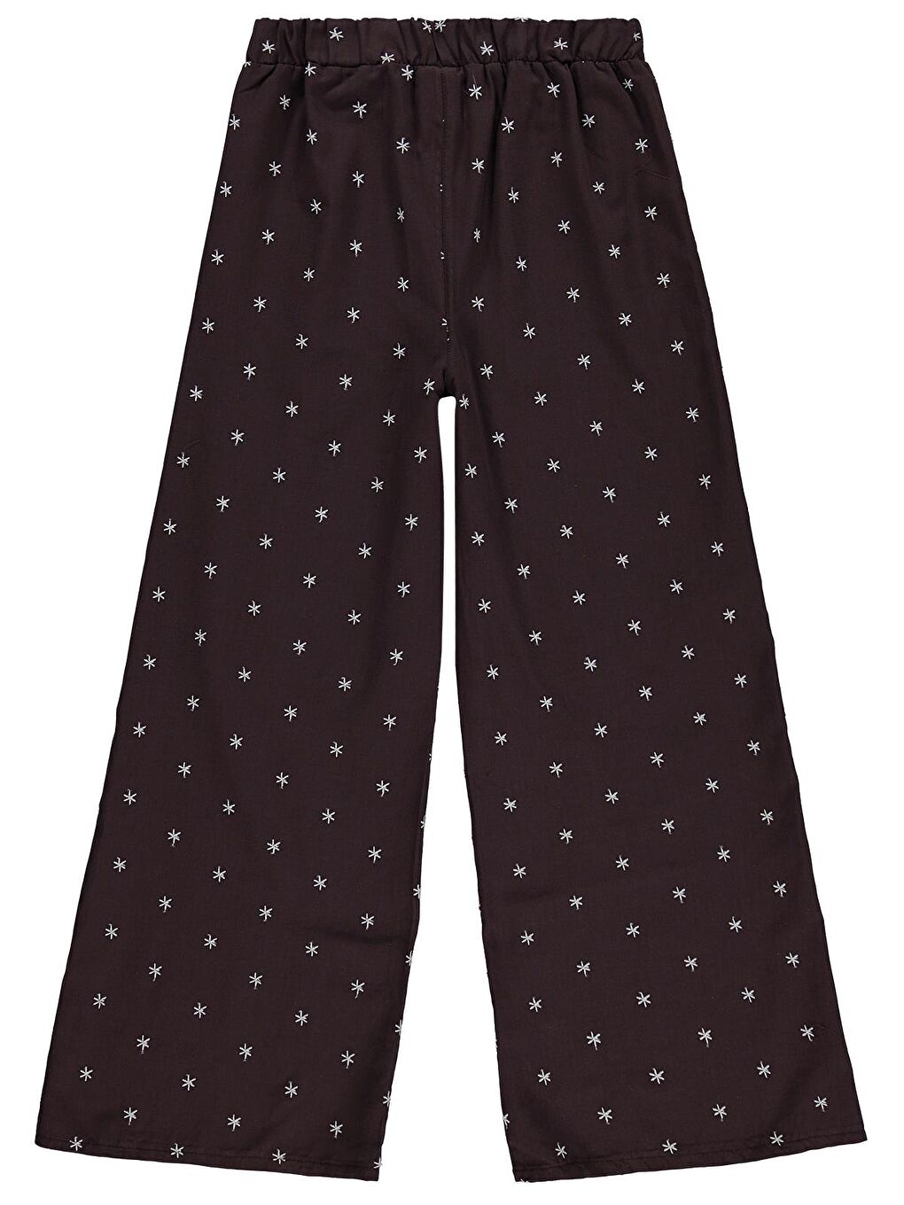 Kahverengi Girls Yıldız Nakışlı 10-13 Yaş Pantolon - Kahve-1