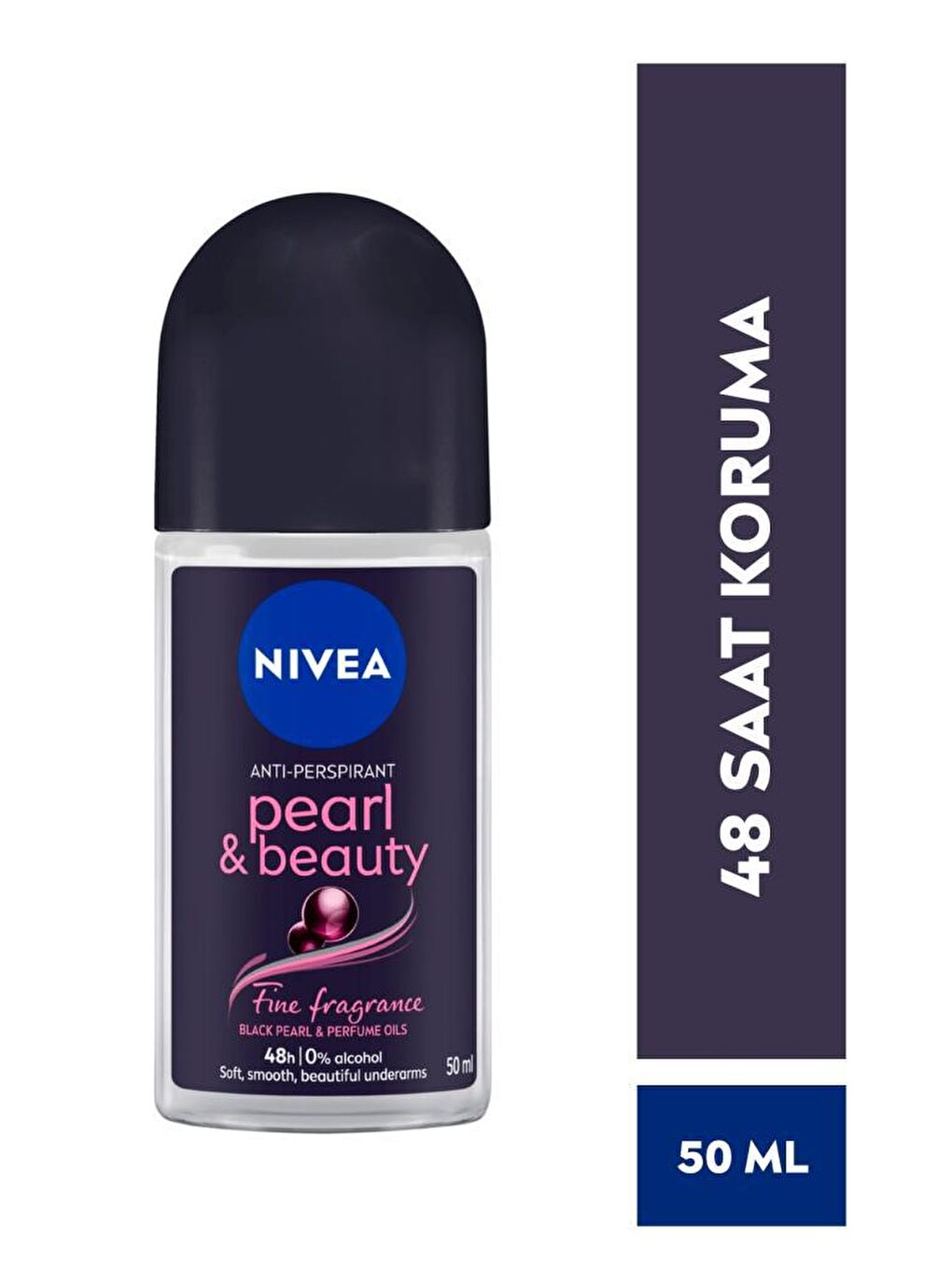 NIVEA Şeffaf Kadın Roll On Deodorant Pearl&Beauty Fine Fragrance, 48 Saat Anti-Perspirant Koruma 50 ml x2 Adet - 1