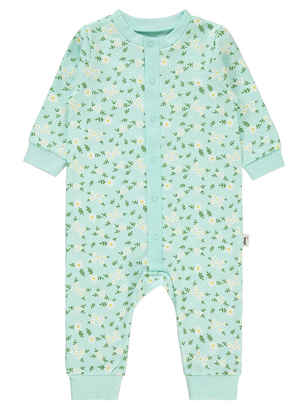 Civil Koyu Mint Yeşili Baby Kız Bebek Patiksiz Tulum 6-18 Ay Mint