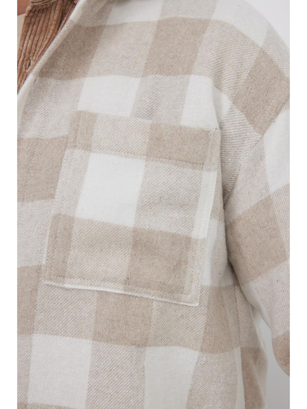 Karışık Erkek Relax Fit Rahat Kesim Uzun Kollu Cepli Dama Desen Kareli Apaş Yaka Kışlık Oduncu Gömlek-2